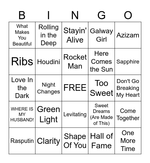 Across the Pond Bingo Card