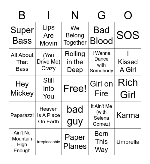Girl Power Rd 4 Bingo Card