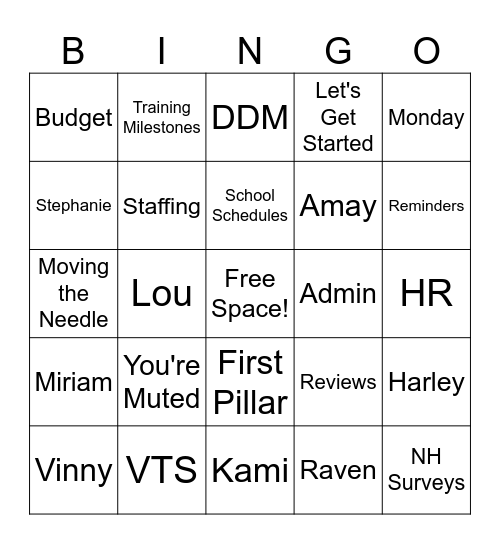Buzzword Bingo Card