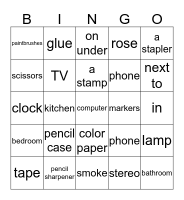 chapter 3 and 4 Bingo Card