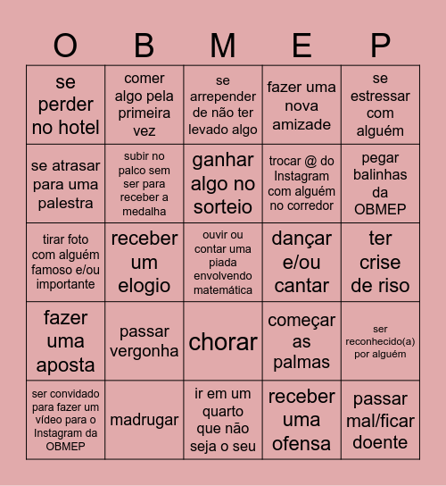 Bingo da CN Bingo Card