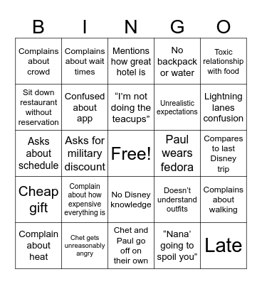 Richeys Bingo Card