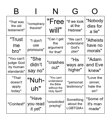24 hour Live Bingo Card
