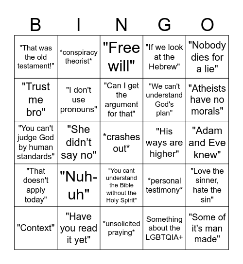 24 hour Live Bingo Card