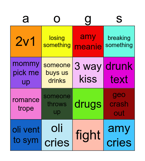eebeetha Bingo Card