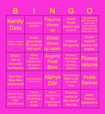 CH 5 BINGO Card