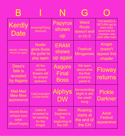 CH 5 BINGO Card