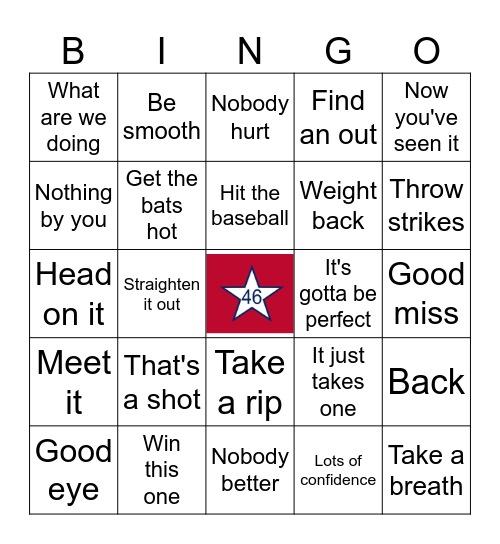 46er Dad Bingo Card