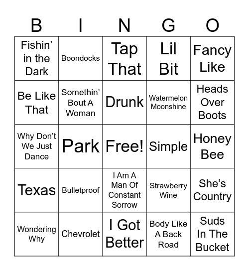####-COUNTRY-#### Bingo Card