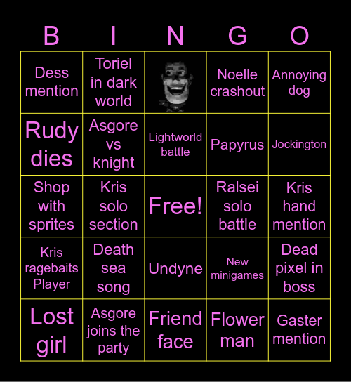 Chapter 5 Bingo Card