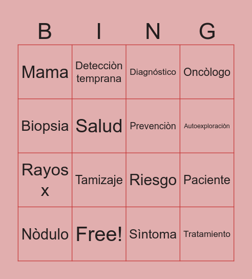 mamas Bingo Card