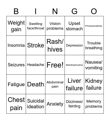 TV Bingo Card