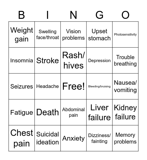 TV Bingo Card