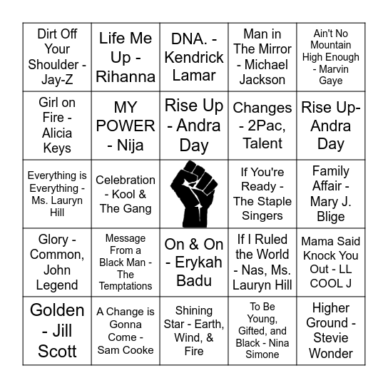 Juneteenth Bingo Card