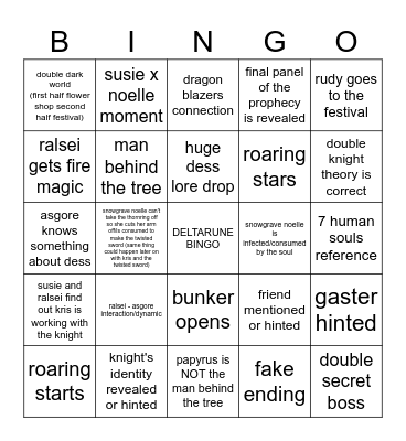 delta bingo Card