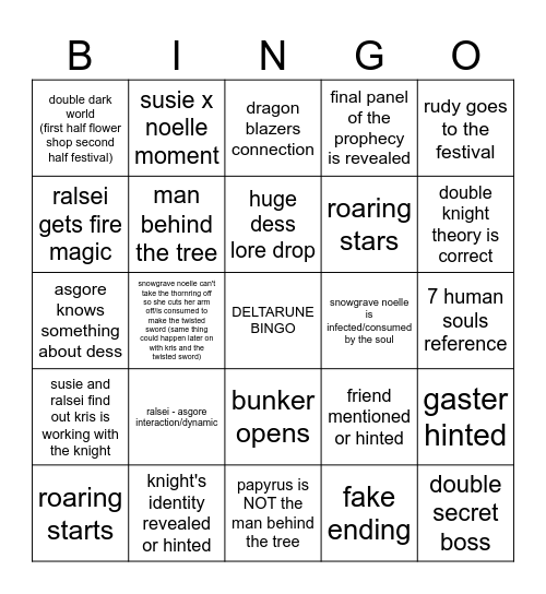 delta bingo Card