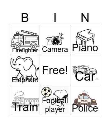 Sounds Bingo Card