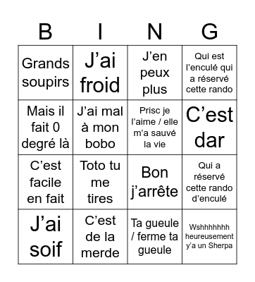 Léo bingo Card