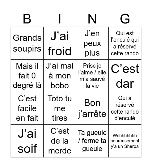 Léo bingo Card