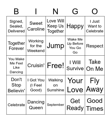 Celebrate Good Times Bingo Card