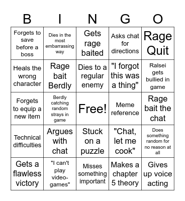 WingSky Chapter 2 BINGO Card