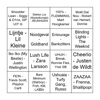 Party Bingo Card