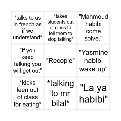 Bingo Card