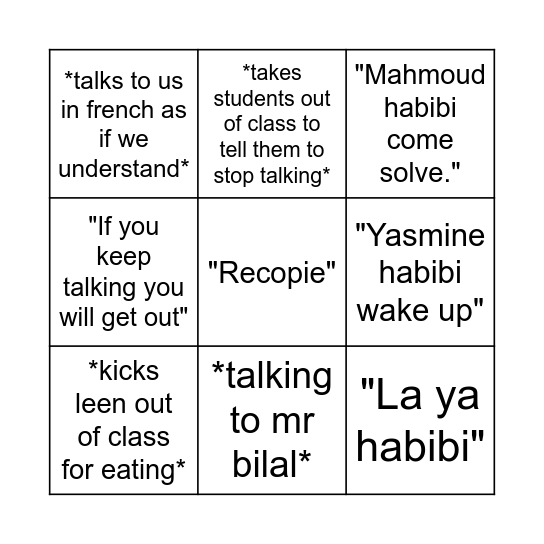 Bingo Card