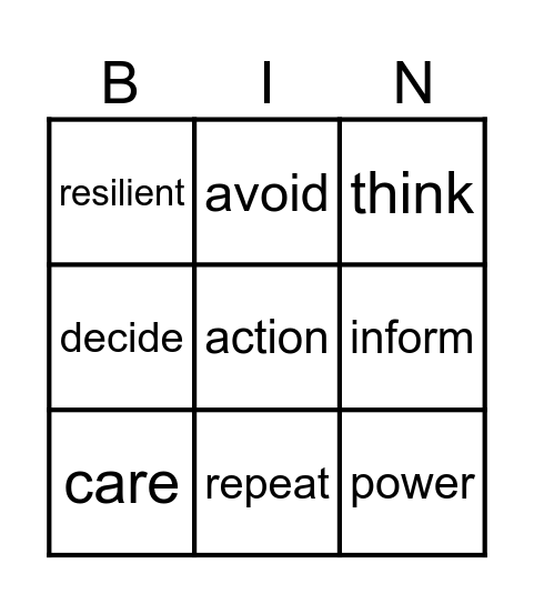 Focus 3 Units 1-4 Word formation Bingo Card