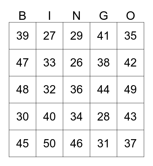 Valentyn's Dans Bingo Card