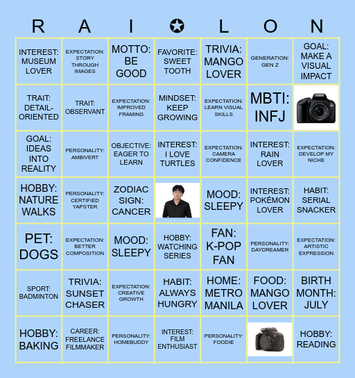 HELLO, MY NAME IS... Bingo Card