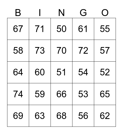 Valentyn's Dans Bingo Card