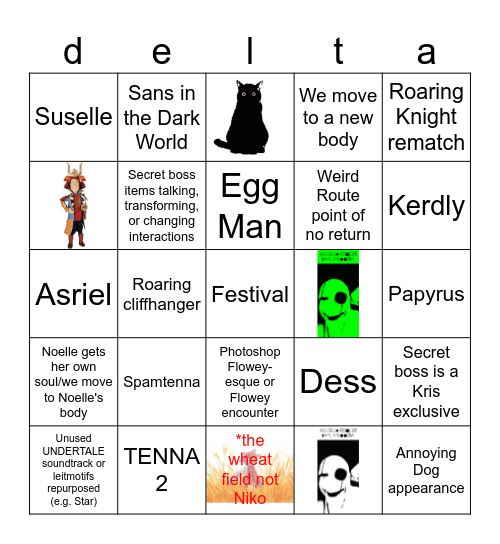 DELTARUNE Chapter 5 Bingo Card