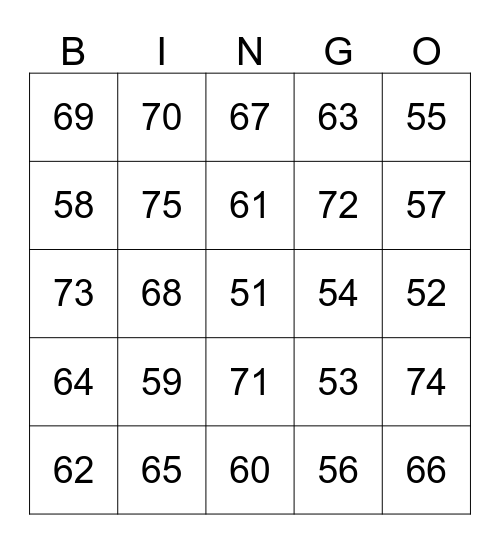 Valentyn's Dans Bingo Card
