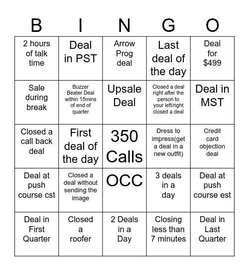 Summer Bingo $10 per Bingo Card