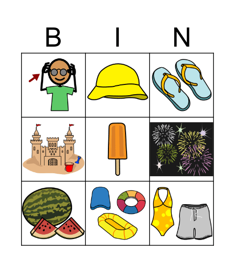Summer Bingo Card
