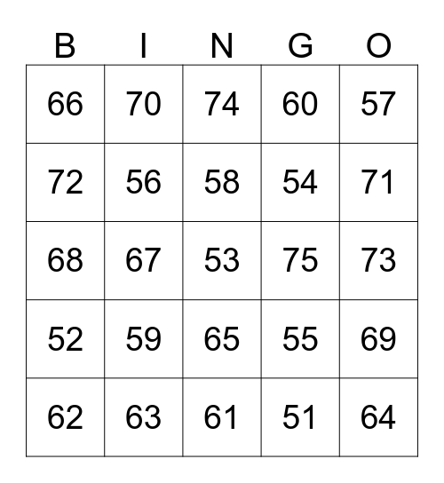 Valentyn's Dans Bingo Card