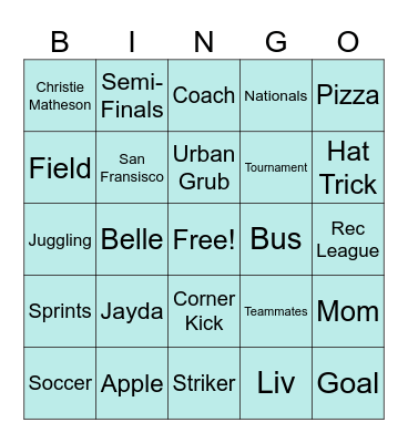 Select by Christie Matheson Bingo Card