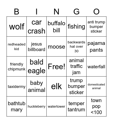 Dad Bingo Card