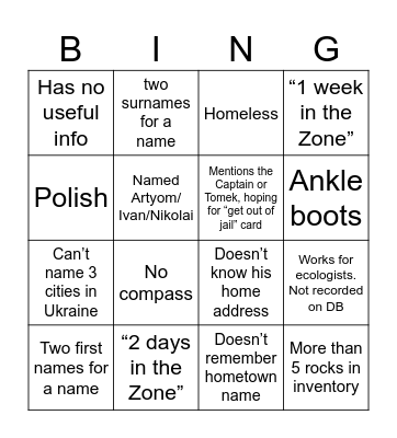 Loner tubbies Bingo Card