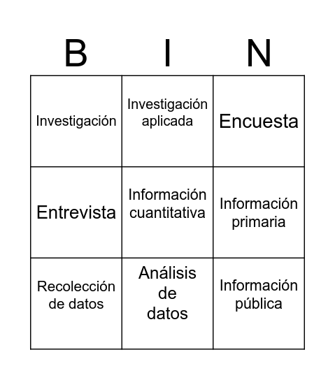 La 8va Maravilla Bingo Card
