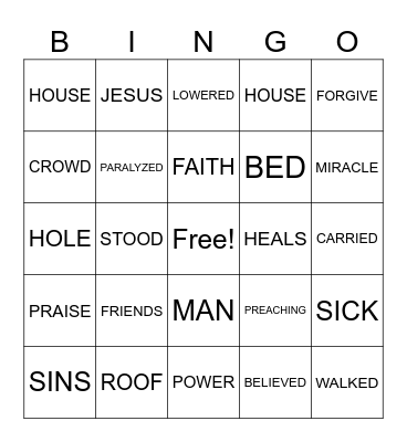 A HOLE IN THE ROOD Bingo Card