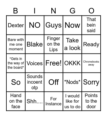 Mrs. Jennkins BINGO Card