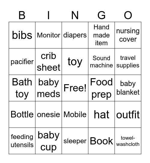 B A B Y   B U R K E Bingo Card