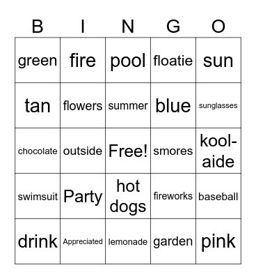 Test Bingo Card