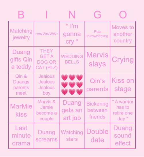 DUANG W U FINALE Bingo Card