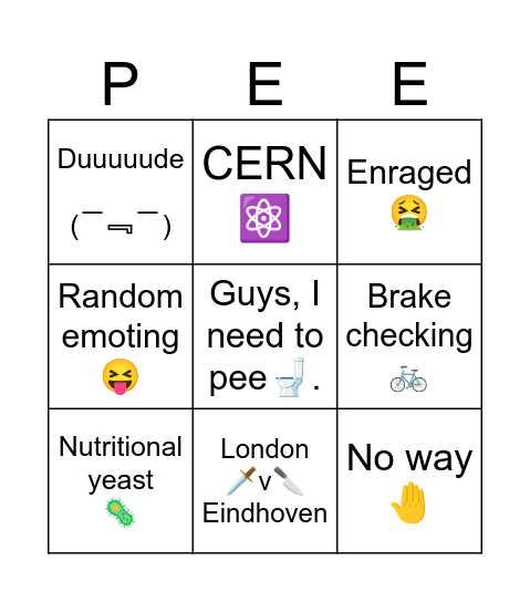 Oliwia Bingo Card