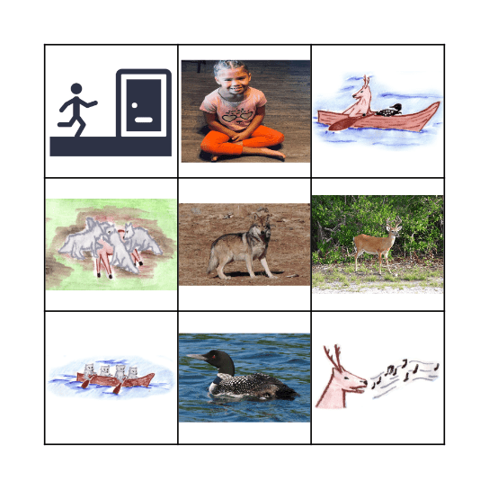 Deer and Loon Bingo Card