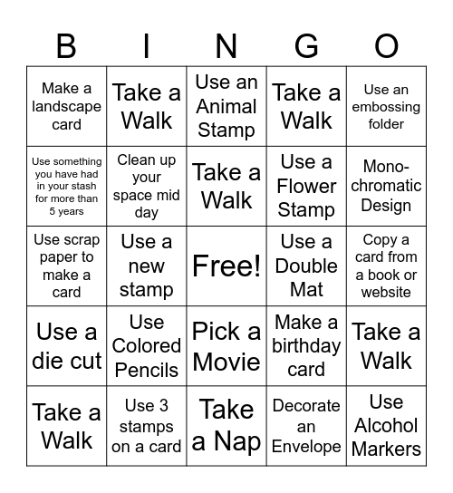 Card Maker Bingo Card