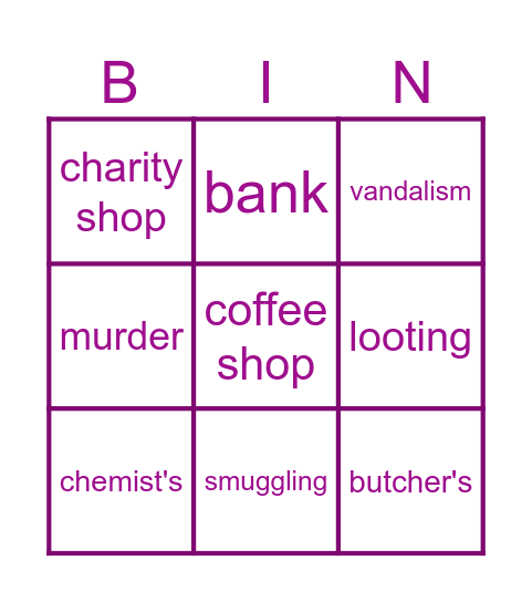 BINGO Card